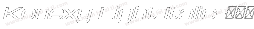 Konexy Light Italic字体转换